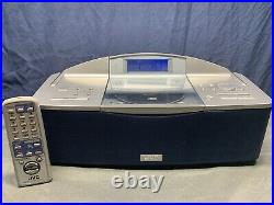 RARE VTG JVC RD-T70 CD Portable System WithAlarm -Clock, AM/FM+ Remote Tested