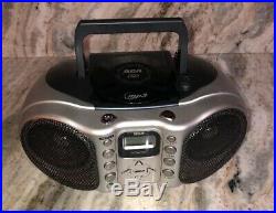 RCA AM/FM Portable Boombox with CD-R/RW Player MP3 Input Base Boost Model #RCD160