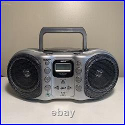 RCA Portable Boombox CD-R/RW MP3 AM/FM Radio Twin Bass Boost RCD160 Tested Works