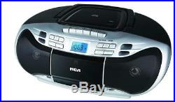 RCA Portable Stereo CD Boombox with Cassette Tape Player Digital AM/FM