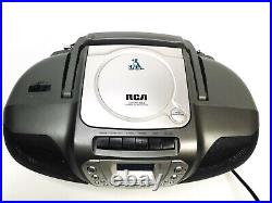 RCA RP-7982B Portable CD Tape Player AM/FM Boombox Tested Works EUC