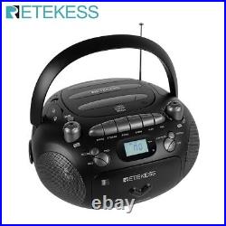 RETEKESS CD Player Boombox Stereo Portable Radio FM AM Cassette tape 3W Speaker