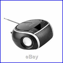 RIPTUNES Stereo Boombox, Portable MP3 CD Player, Bluetooth, Radio FM, Digital
