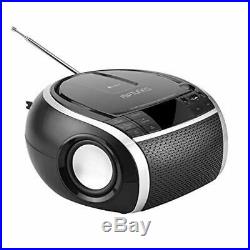 RIPTUNES Stereo Boombox, Portable MP3 CD Player, Bluetooth, Radio FM, Digital LE