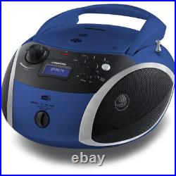 Radiorecorter Radio Boombox Compact System CD Player Radio Grundig Rcd 1550 Blue