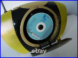 Rare Gold Bratz Portable Radio CD Player Boom Box + Power Adaptor Working Order