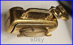 Rare Juicy Couture Gold Boombox Radio Charm Casette CD Player Plug Cord Gift Box