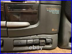 Rare Koss Hg921 Portable Boombox Am/fm CD Cassette Player Works See Description