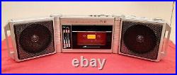 Rare MITSUBISHI TX-40 TX40 Bi-fold Swing Away Walkman/Mini Boombox-Serviced