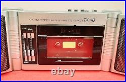 Rare MITSUBISHI TX-40 TX40 Bi-fold Swing Away Walkman/Mini Boombox-Serviced