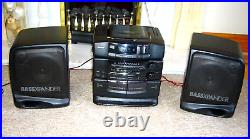 Rare Sanyo Boombox with CD/Tape/Radio + detachable Speakers & Bassxpander System