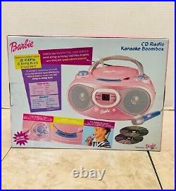 Rare Vintage Barbie Karaoke Boombox AM/FM Radio CD Player Pink