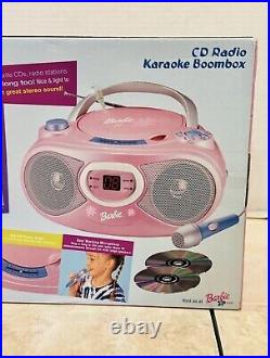 Rare Vintage Barbie Karaoke Boombox AM/FM Radio CD Player Pink