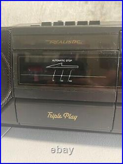 Realistic CD-3303 Boom Box Radio CD Tape Player 1990s