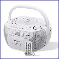 Retekess TR621 CD and Cassette Player Combo Portable Boombox AM FM Radio MP3