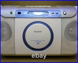Retro Sony Portable Stereo CD AM/FM Radio Tape Player Recorder -see video