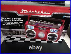 Retro Street Boombox 80's Studebaker SB2145B Bluetooth With CD Player New Retro Street Boombox 80's Studebaker SB2145B Bluetooth With CD Player New