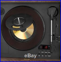 Retro Vintage Style Classic Turntable Bluetooth CD Player Wall Mounted w Boombox