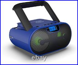 Riptunes Top Loading CD Player Boombox Portable AM/FM Radio Bluetooth Boombox MP