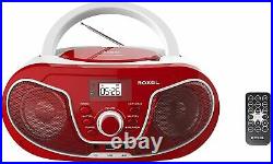 Roxel Portable Boombox CD Player with Bluetooth Red (RCD-S70BT)