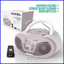 Roxel RCD-S70BT Portable Boombox CD Player with Bluetooth, Remote Control, FM Ra