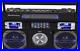 SB2145B 80’S Retro Street Bluetooth Boombox with FM Radio, CD Player, LED EQ, 10