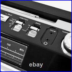 SB2145B 80'S Retro Street Bluetooth Boombox with FM Radio, CD Player, LED EQ, 10