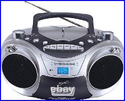 SC-709 Portable MP3/CD Player with Cassette Recorder, AM/FM Radio & USB Input