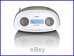 SCD 69 Portable Boombox With DAB FM Radio USB Playback CD MP3 Player Taupe White