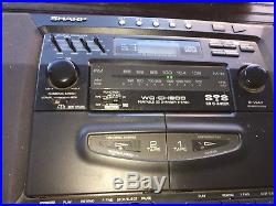 SHAPR Portable Stereo Boombox Dual Cassette CD AM FM Player Radio WQ-CH800