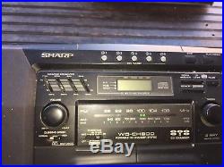 SHAPR Portable Stereo Boombox Dual Cassette CD AM FM Player Radio WQ-CH800