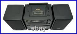 SHARP BOOM BOX 1991 Model GX-CD510(gy) CD CASSETTE RADIO X-BASS & Original Box SHARP BOOM BOX 1991 Model GX-CD510(gy) CD CASSETTE RADIO X-BASS & Original Box