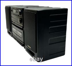 SHARP BOOM BOX 1991 Model GX-CD510(gy) CD CASSETTE RADIO X-BASS & Original Box SHARP BOOM BOX 1991 Model GX-CD510(gy) CD CASSETTE RADIO X-BASS & Original Box