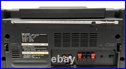 SHARP BOOM BOX 1991 Model GX-CD510(gy) CD CASSETTE RADIO X-BASS & Original Box SHARP BOOM BOX 1991 Model GX-CD510(gy) CD CASSETTE RADIO X-BASS & Original Box