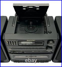 SHARP BOOM BOX 1991 Model GX-CD510(gy) CD CASSETTE RADIO X-BASS & Original Box SHARP BOOM BOX 1991 Model GX-CD510(gy) CD CASSETTE RADIO X-BASS & Original Box