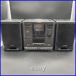 SHARP GX-CD610 GY Cassette/Tape AM/FM CD Player Radio Boombox Portable X Bass