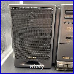SHARP GX-CD610 GY Cassette/Tape AM/FM CD Player Radio Boombox Portable X Bass SHARP GX-CD610 GY Cassette/Tape AM/FM CD Player Radio Boombox Portable X Bass
