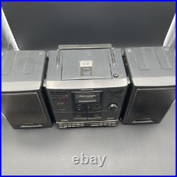 SHARP GX-CD610 GY Cassette/Tape AM/FM CD Player Radio Boombox Portable X Bass SHARP GX-CD610 GY Cassette/Tape AM/FM CD Player Radio Boombox Portable X Bass