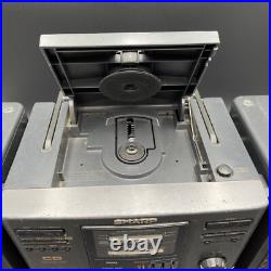 SHARP GX-CD610 GY Cassette/Tape AM/FM CD Player Radio Boombox Portable X Bass SHARP GX-CD610 GY Cassette/Tape AM/FM CD Player Radio Boombox Portable X Bass
