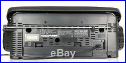 SHARP Portable Boombox Stereo Radio Tape Cassette & 5 CD Changer Player WQCH400H