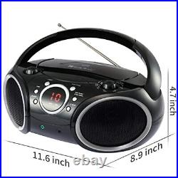 SINGING WOOD 030C Portable CD Player Boombox AM FM Analog Tuning Radio Aux Li