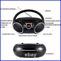 SINGING WOOD 030C Portable CD Player Boombox AM FM Analog Tuning Radio Aux Li