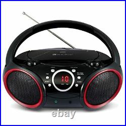 SINGING WOOD 030C Portable CD Player Boombox with AM FM Stereo Radio Aux Line
