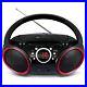 SINGING WOOD 030C Portable CD Player Boombox with AM FM Stereo Radio Aux Line