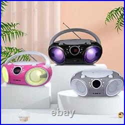 SINGING WOOD CD Boombox Portable/w Bluetooth USB MP3 Player AM/FM Radio AUX H