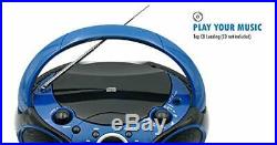SINGING WOOD CD, CD-R/RW Boombox Portable/w Bluetooth Player (Starlight Blue)
