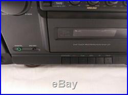 SONY Boombox Portable CD Radio Cassette Tape Player MINT! Tested Works CFD-510