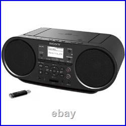 SONY CD Radio Bluetooth/FM/AM/wide FM Recordable Portable Black ZS-RS81BT Japan
