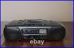 SONY CFD-12 Boombox CD Radio Tape Player/Recorder Mega Bass