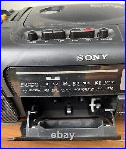 SONY CFD-12 Boombox CD Radio Tape Player/Recorder Mega Bass